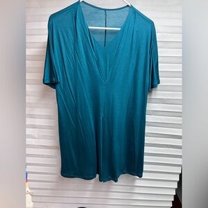 Teal V-Neck Women's Tunic